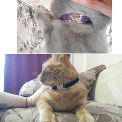 Velvet Heart Cat Collar